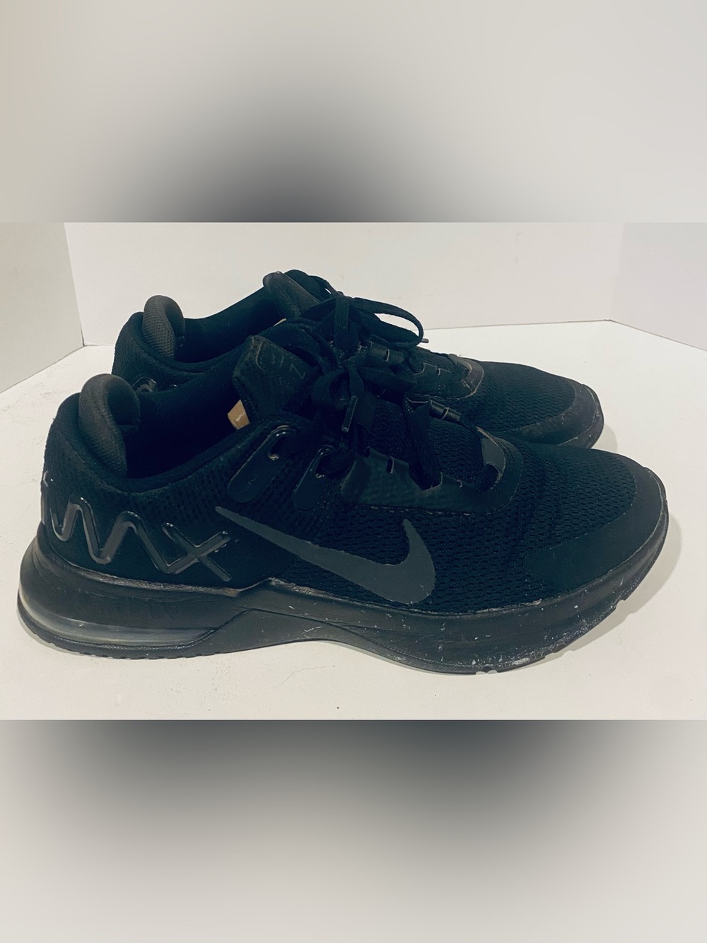 Nike Air Max Alpha Trainer 4 Triple Black Shoes CW3396-002 Men's Size 13